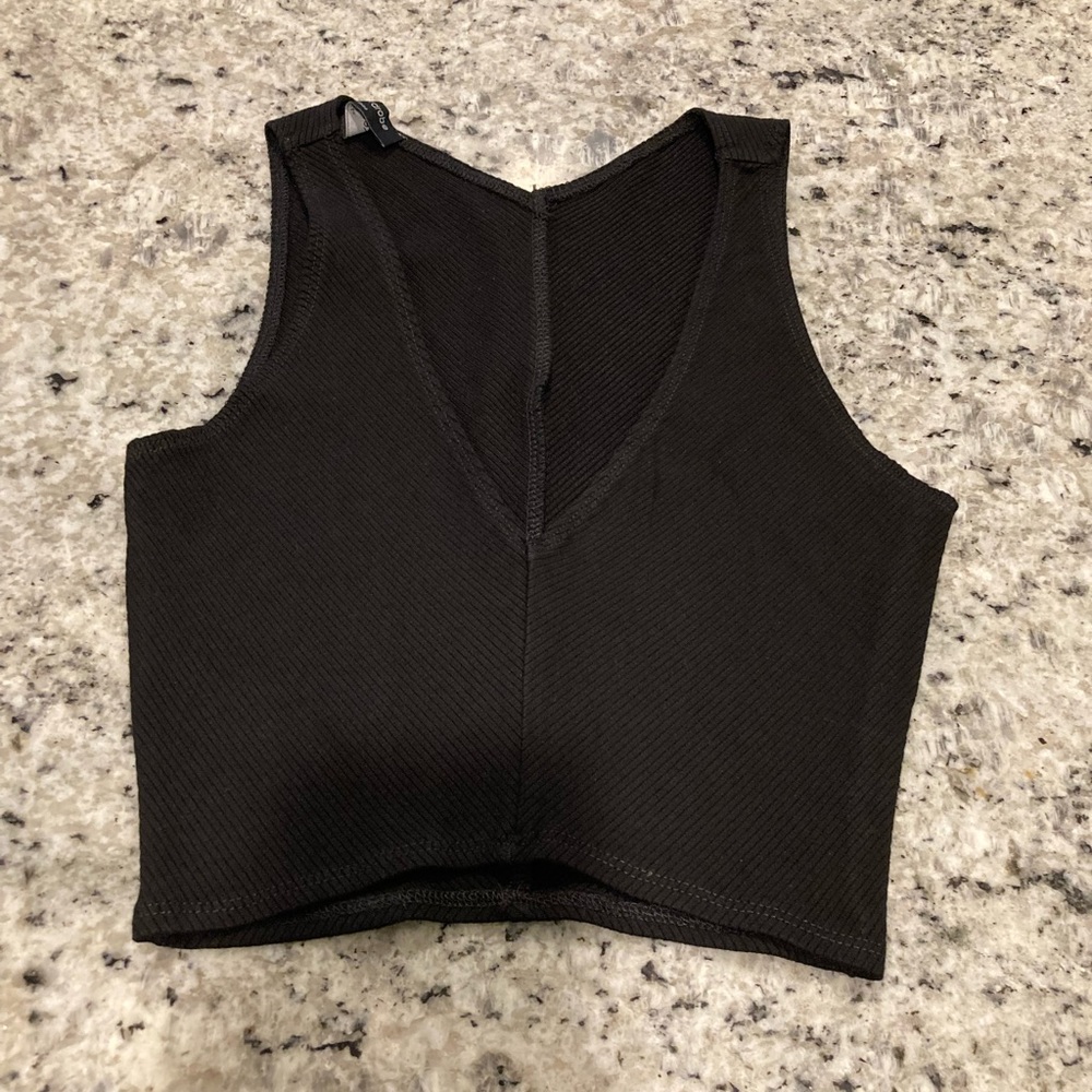 Naked Wardrobe Black Crop Top Sleeveless